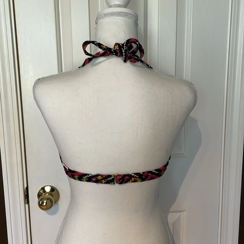 Xhilaration Colorful Geometric Bikini Top
